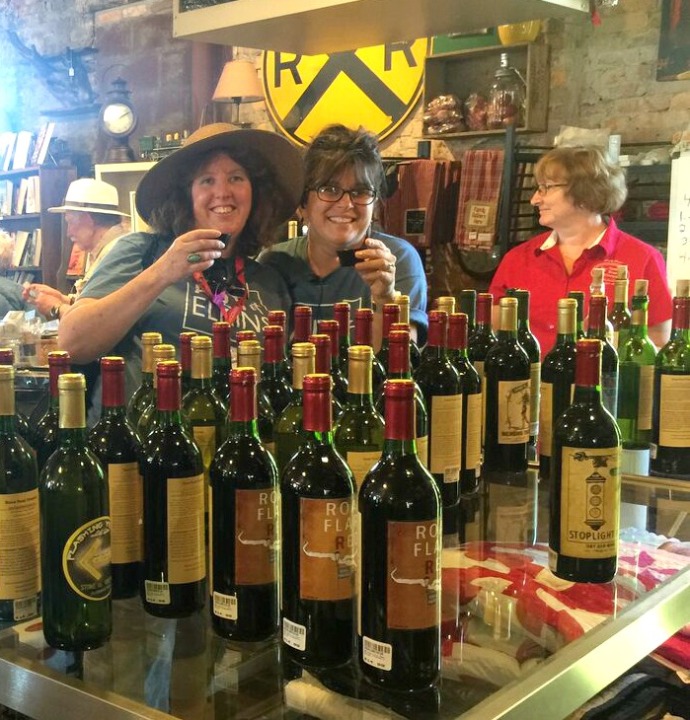 Art of Elkins Wine Tasting Tammy Dolly and Jolynn Powers