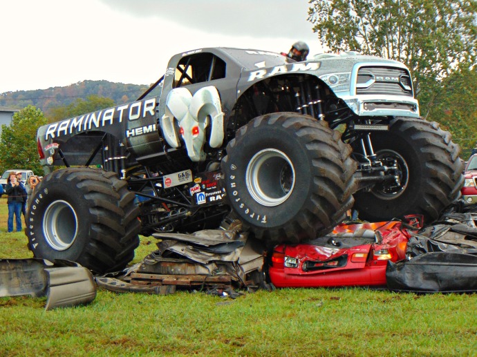 Driver of the Raminator at the Mountain State Forest Festival