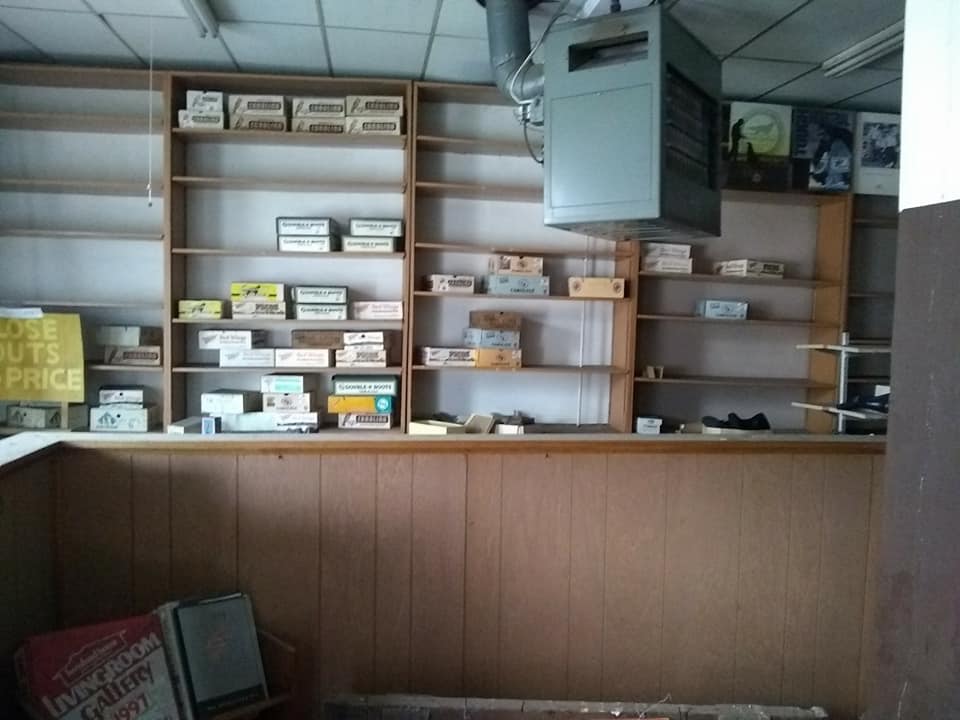 empty shoe boxes at Golden Rule