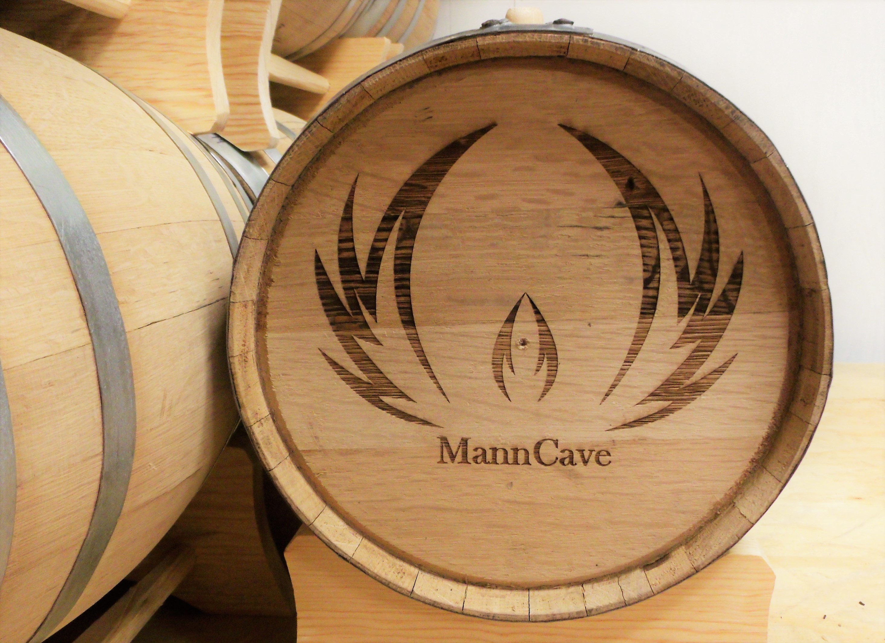 lazer burned barrel at Manncave distillery .jpg