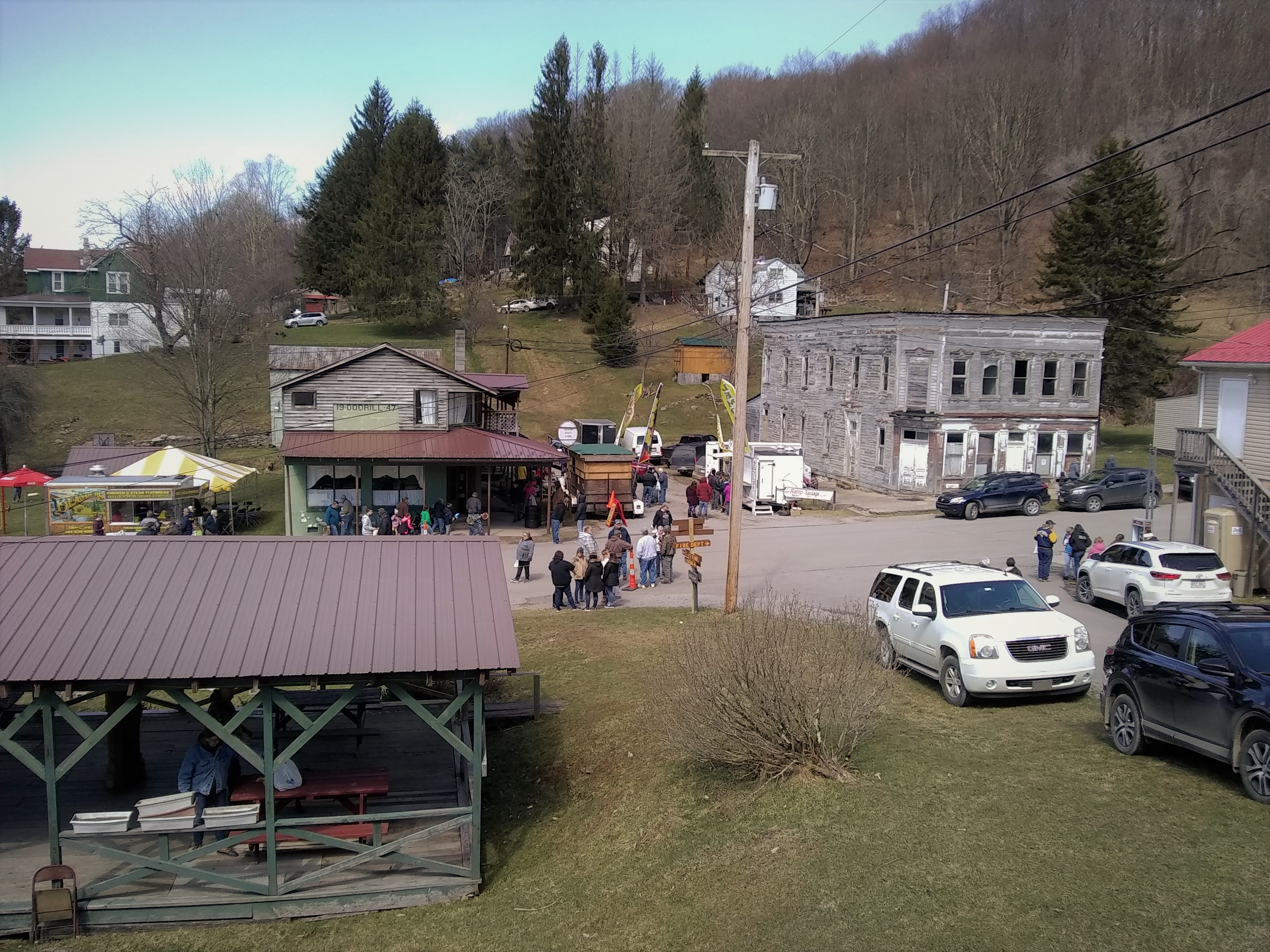 main street of Pickens West Virginia morning