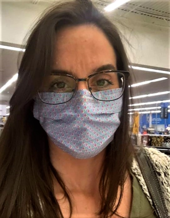Katrina Smith Johnson with face mask